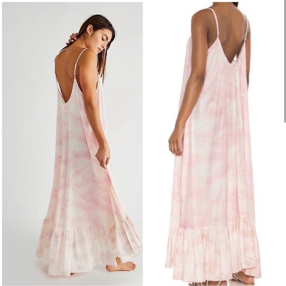 Free People Dresses & Skirts - FREE PEOPLE Full On Maxi Slip Dress In Flower Combo